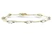 14K Yellow Gold Genuine Oval Opal and Diamond Bracelet