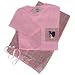 Women's pink plaid PJ's Border Collie