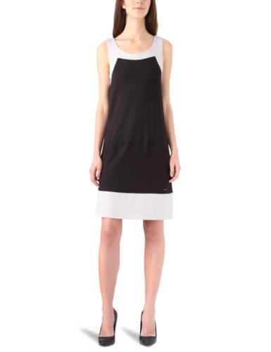 TOM TAILOR Damen Kleid (mini) 50118890070/colour blocking dress, Gr. 38 (M), Schwarz (2999 Preisvergleich