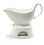 Norpro 8352 Porcelain Gravy Sauce Boat with Stand and Candle