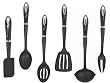 Cuisinart Nylon Nonstick Utensil Set with ABS Handles 6-pc. Black