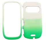 Nokia C7 Leather Finish Two Tone, White and Emerald Green Hard Case/Cover/F ....