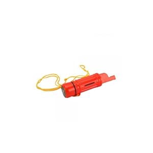 Usongs 2 In 1 Multipurpose Mini Survival Outdoor Camping Emergency Whistle Compass Orange With Neck Strap