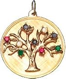 Tree of Life on Disc, 14K Gold Charm