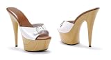 609-BARBARA, 6 Pointed Heel Mule With Buckle by Ellie Shoes