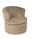 IMAGE OF Avenue Six Curves Barrel  Chair. Coffee Velvet Fabric.