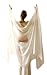 Nahari Silks Womens 100% Silk Dance Scarves Shawls Wraps Solid Colors White 108