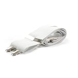 Plain Coloured Trouser Braces Suspenders - Black, White, Red (White)