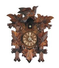 Ornamental Cuckoo Clock, Quartz Movement, Time Only Wall Clock with Music, Model #Q 50/9