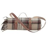 Outdoor Living : Tan Leather Rug Carrier
