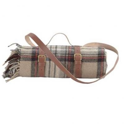 Tan Leather Rug Carrier