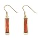 Lucas Jack Gold Vermeil Baguette Earring in Garnet Cubic Zirconia
