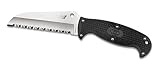Spyderco Jumpmaster Serrated Edge Knife, Black
