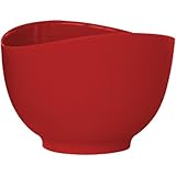 iSi Basics Flexible Silicone Mixing Bowl, 1.5 Quart, Red