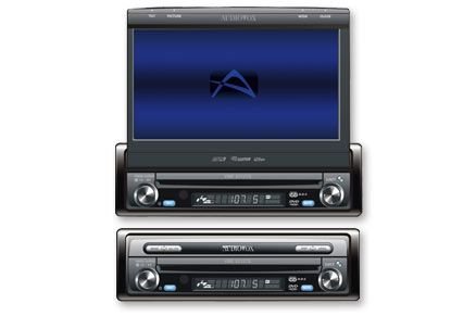 Audiovox VME 9312 DVD-Moniceiver Multimedia-Player 17,8 cm (7 Zoll) schwarz