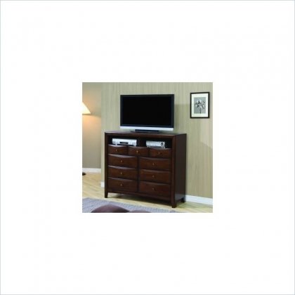 200648 Hillary and Scottsdale Contemporary TV Dresser with 9 Drawers and 2 Media Compartments in