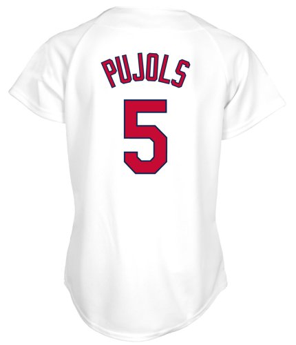 MLB Albert Pujols St. Louis Cardinals Women's White/Scarlet Replica Jersey (Medium)