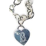 Boston Red Sox Heart Charm Chain Bracelet