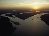 The Confluence of the Ohio and Mississippi Rivers, Cairo, Illinois Photographic Poster Print, 12x16