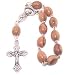 Olive wood Finger Rosary - oval beads (4.3" or 11cm from Cross to end of Rosary)