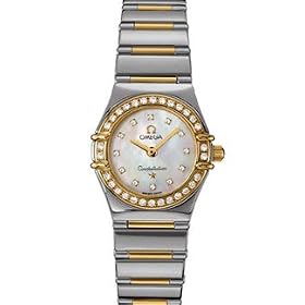 Omega Constellation My Choice Mini Mother of Pearl Dial Diamond Dial and Diamond Set Bezel Women's Watch