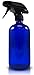 Refillable Cobalt Glass 16oz Spray Bottle with Heavy Duty Mist and Stream Sprayer