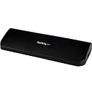StarTech.com Universal USB 3.0 Laptop Docking Station - Dual Video HDMI DVI VGA -Ultrabook Docking Station -Laptop Dock - Port Replicator
