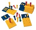 NUMBER PUZZLE-BOARDS & PEGS 10 BOARDS 55 PEGS STORAGE TUB
