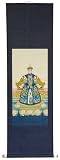 Unique Mother Mom Anniversary Gift Wife - 65" Jade Empress Silk & Watercolor Oriental Scroll Painting