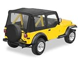 Bestop Replace A Top -51119-01- Color: Black/ incl. Half Door Skins / Clear Windows / Fits: 86-87 Jeep Wrangler YJ