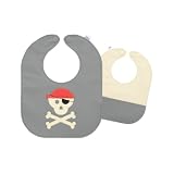 Mally Bibs - Leather Baby Bib - Pirate Skull