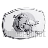 Grohe 19 725 000 Geneva Pressure Balance Valve Trim With Cross Handle, Chrome