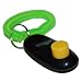 BLACK Big Button clicker with wrist band for Clicker training - click and train dog, cat, horse, pets