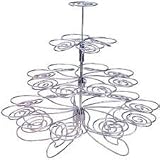 Wilton 307-826 Cupcakes n More 23-Count 4-Tier Metal Dessert Stand