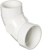 Spears PVC DWV Pipe Fitting, 1/4 Bend, Elbow, Spigot x Hub