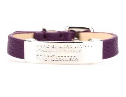 Marc Jacobs Pansy Purple Standard Supply ID Leather Bracelet M0001141