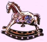 Kitchen & Housewares : Rocking Horse Miniature Austrian Crystal & 24K Plated
