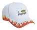 get a real dog! Get a pekingese Adult White Hat with Red Flames FIRE