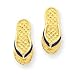 14k Gold Blue Enameled Flip Flop Post Earrings