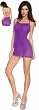 Music Legs Fine Lurex Purple and Silver Mini Dress