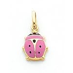 14k gold and enamel charm
