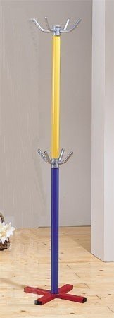 Multicolor Finish Metal Hall Tree Coat Hat Rack Stand