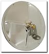 Grote 16032 Convex Mirror 8.5 Round Chrome with Center-Mount Ball-Stud