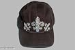 Dream Control Black Studded Fleur-de-Lis Hat