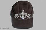Dream Control Black Studded Fleur-de-Lis Hat
