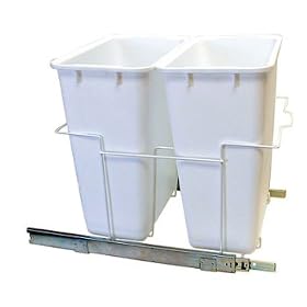 Amerock Double Bin Roll Out With 2 28 qt Baskets White by Amerock