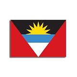 3108A3XRQSL. SL160  ANTIGUA AND BARBUDA Flag   Window Bumper Laptop Sticker