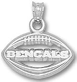 Cincinnati Bengals Sterling Silver "BENGALS" Pierced Football Pendant