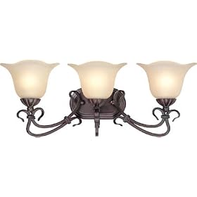 Lite Source C7953-W 3 Lites Wall Lamp - Antique Bronze by Visiondecor Furniture
