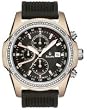Bulova #98E109 Men's Diamond Accented Stainless Steel Resin Strap Chronograph Watch